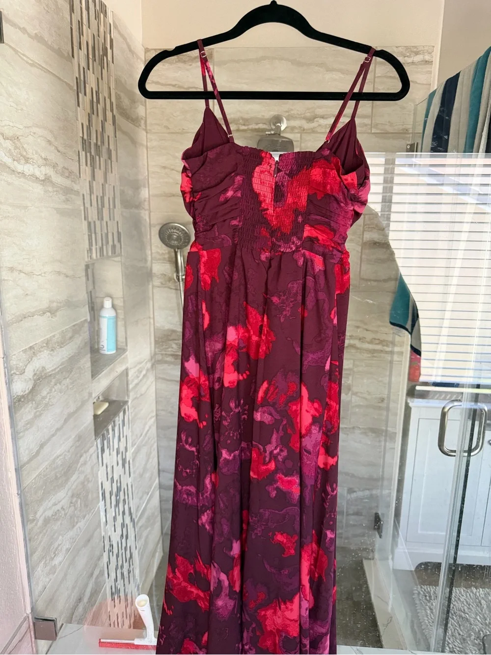 Red Floral Maxi Dress